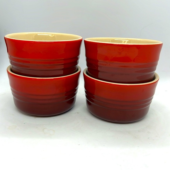 Le Creuset Stoneware Ramekin Set of 4 (12 oz) Cerise